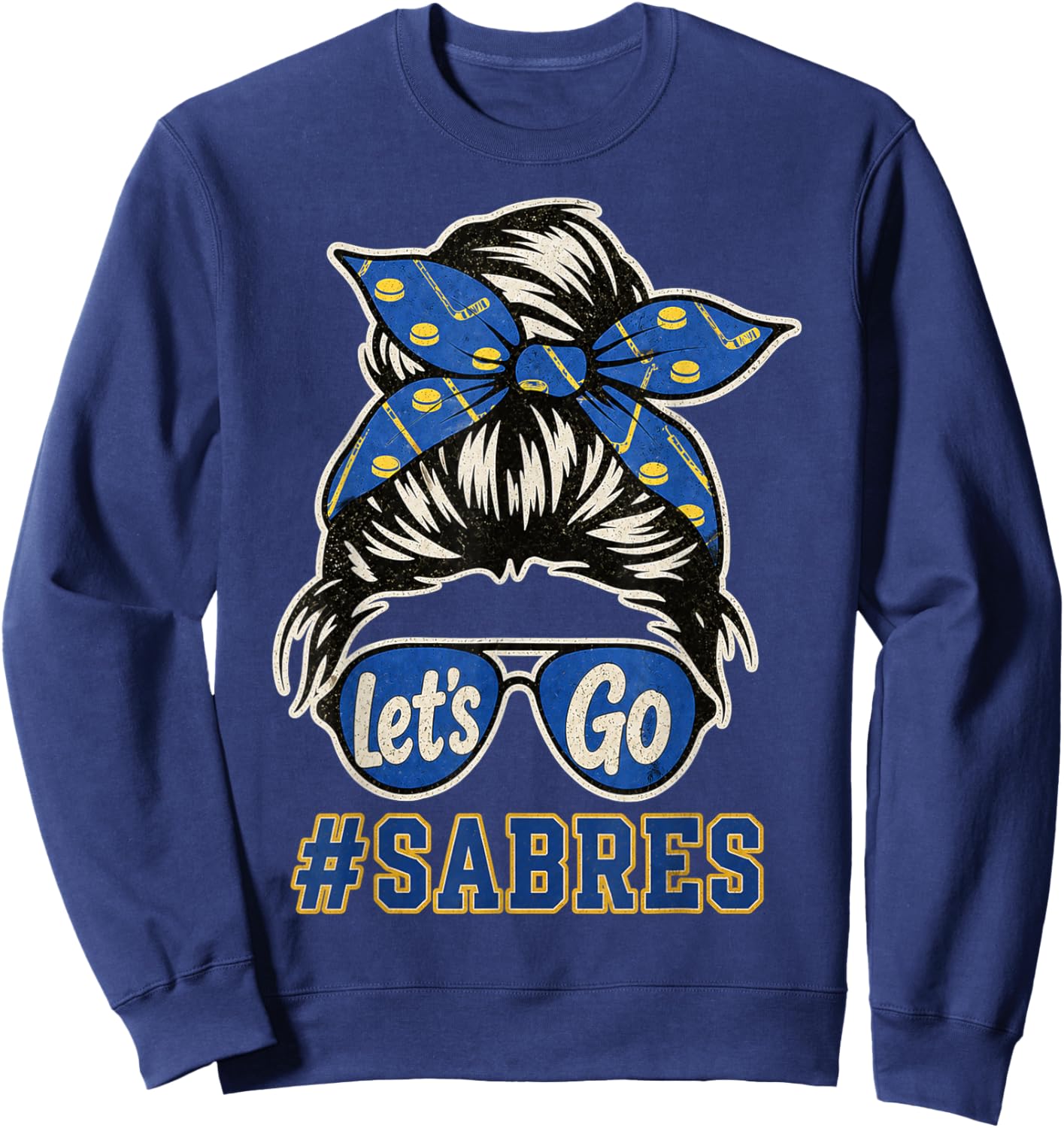 Vintage Sabres Retro Classic Gifts Women Kids Sweatshirt - Sweatshirt | Navy