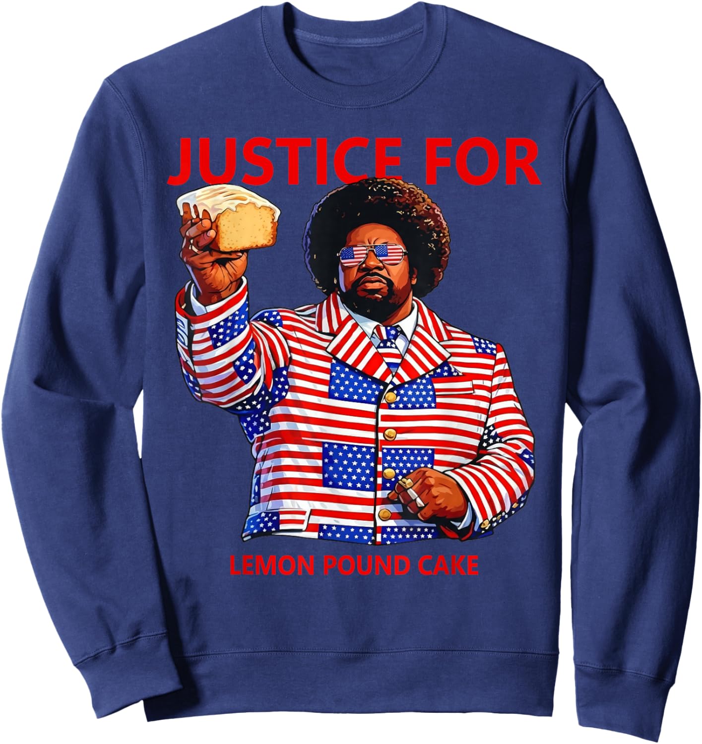 Justice for Lemon Pound Cake Sweatshirt - Sweatshirt | Navy