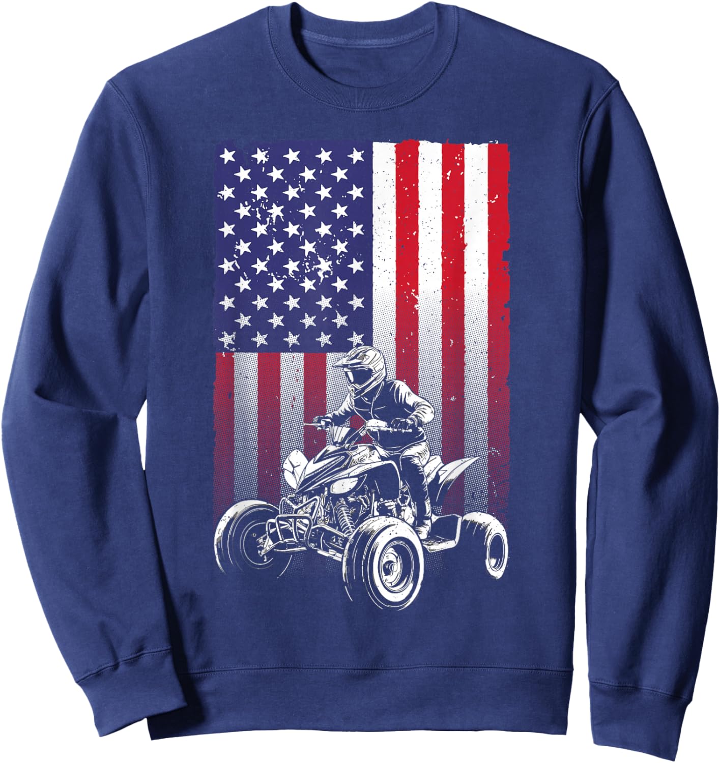 Cool ATV Design Women Off Road Mud Dirt 4 Wheeler Sweatshirt - Sweatshirt | Navy