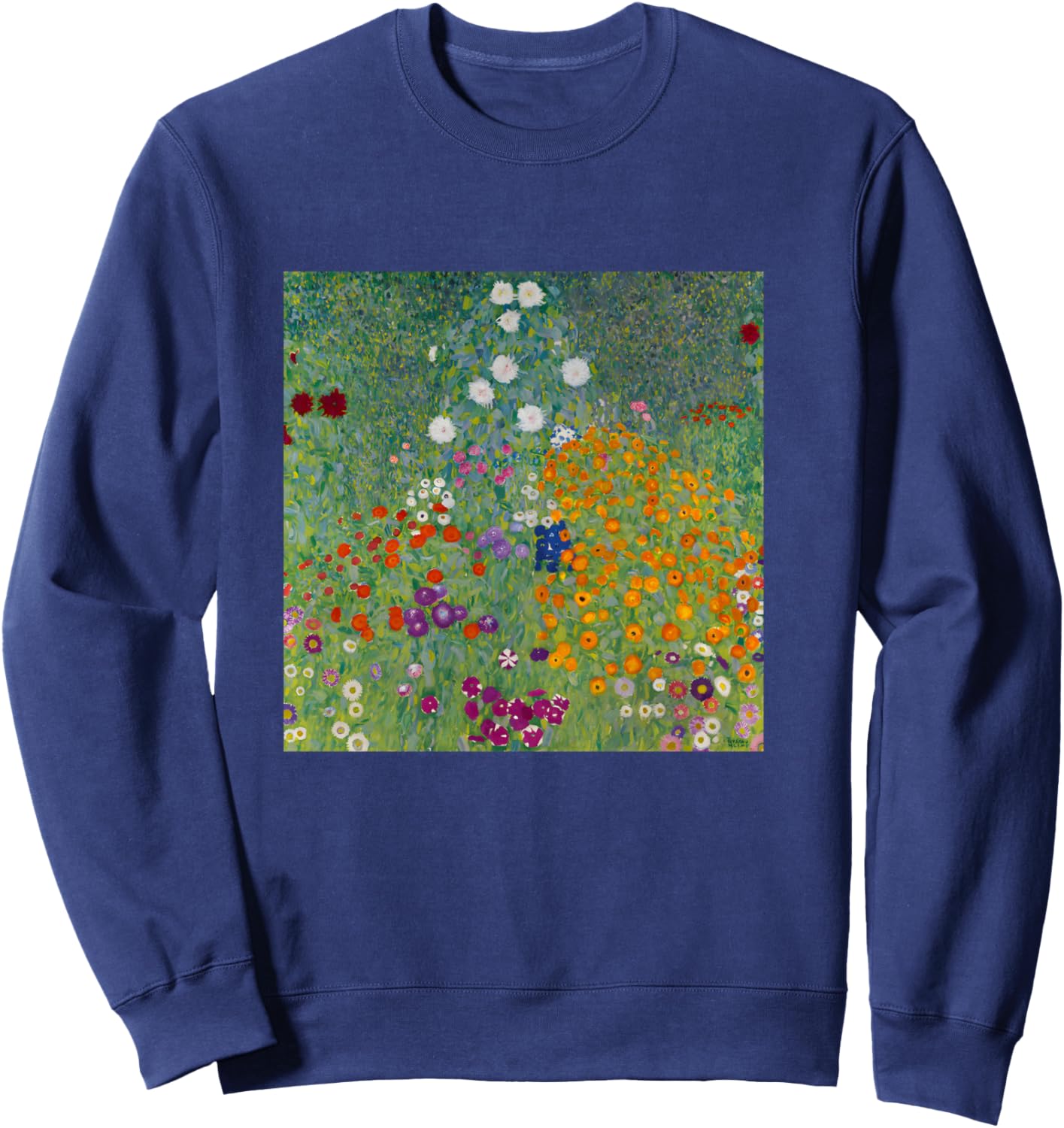 Flower Garden by Gustav Klimt (1907) Sweatshirt - Sweatshirt | Navy