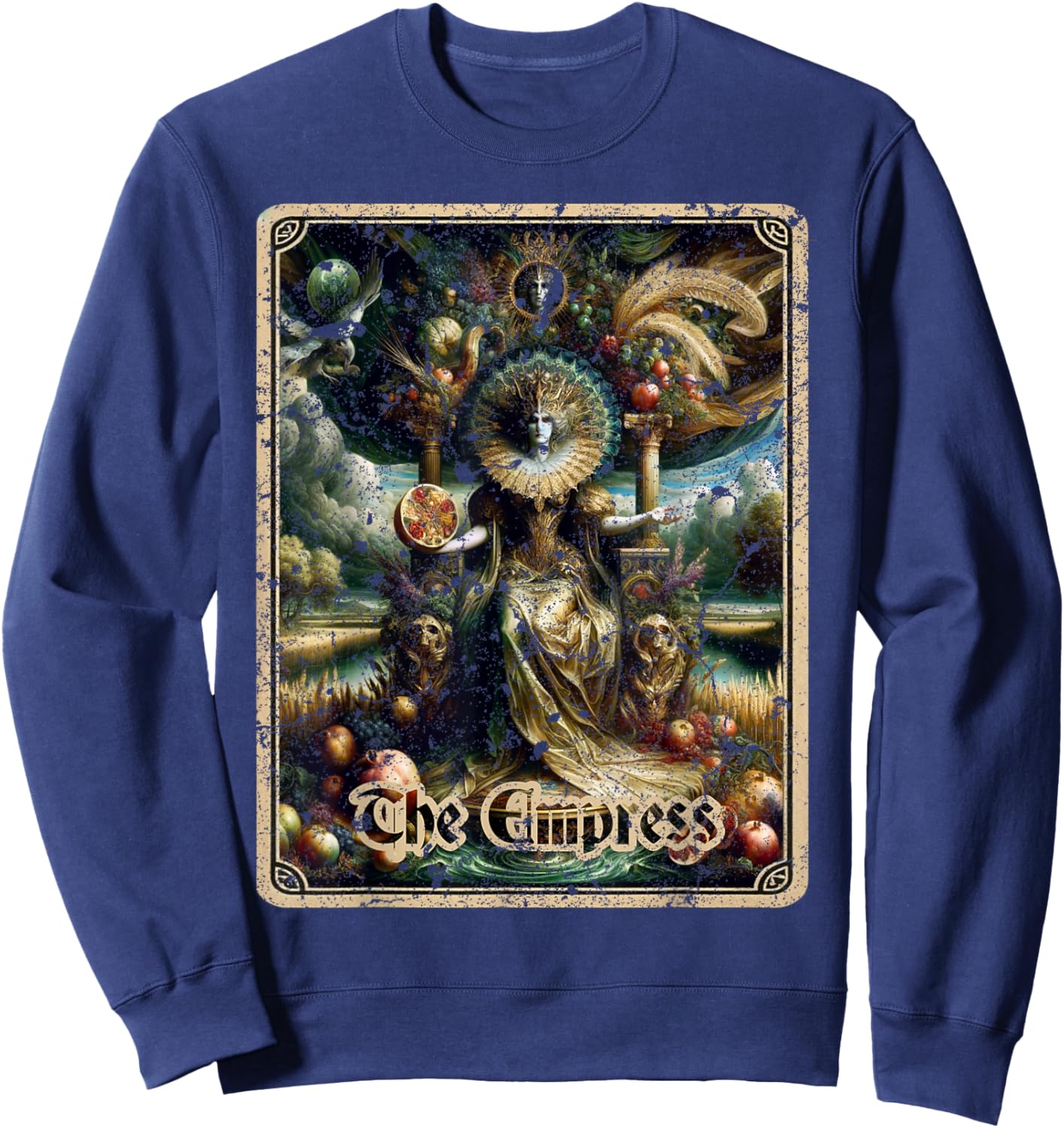 The Empress Tarot Card Goth Sweatshirt - Sweatshirt | Navy