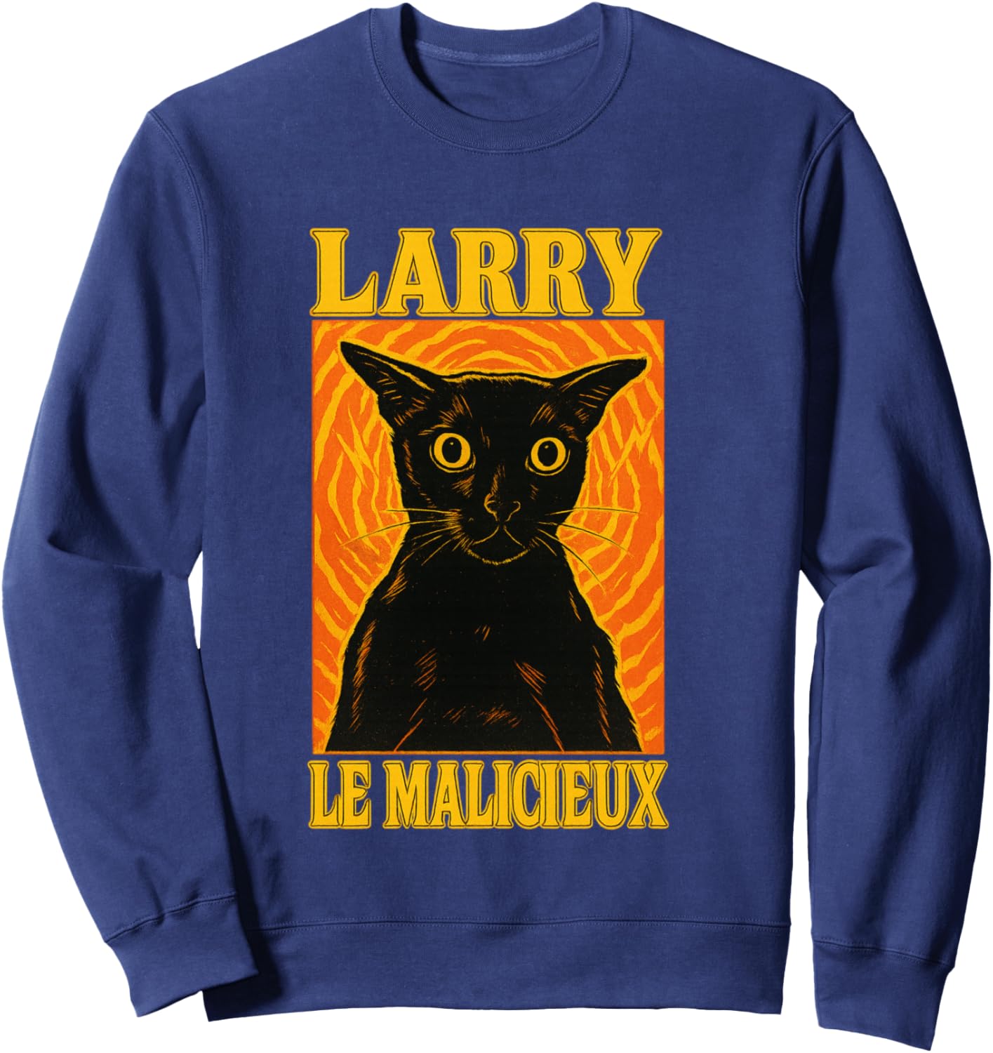 Larry Le malicious Meme brainrot Cat lakaka Black Premium Sweatshirt - Sweatshirt | Navy