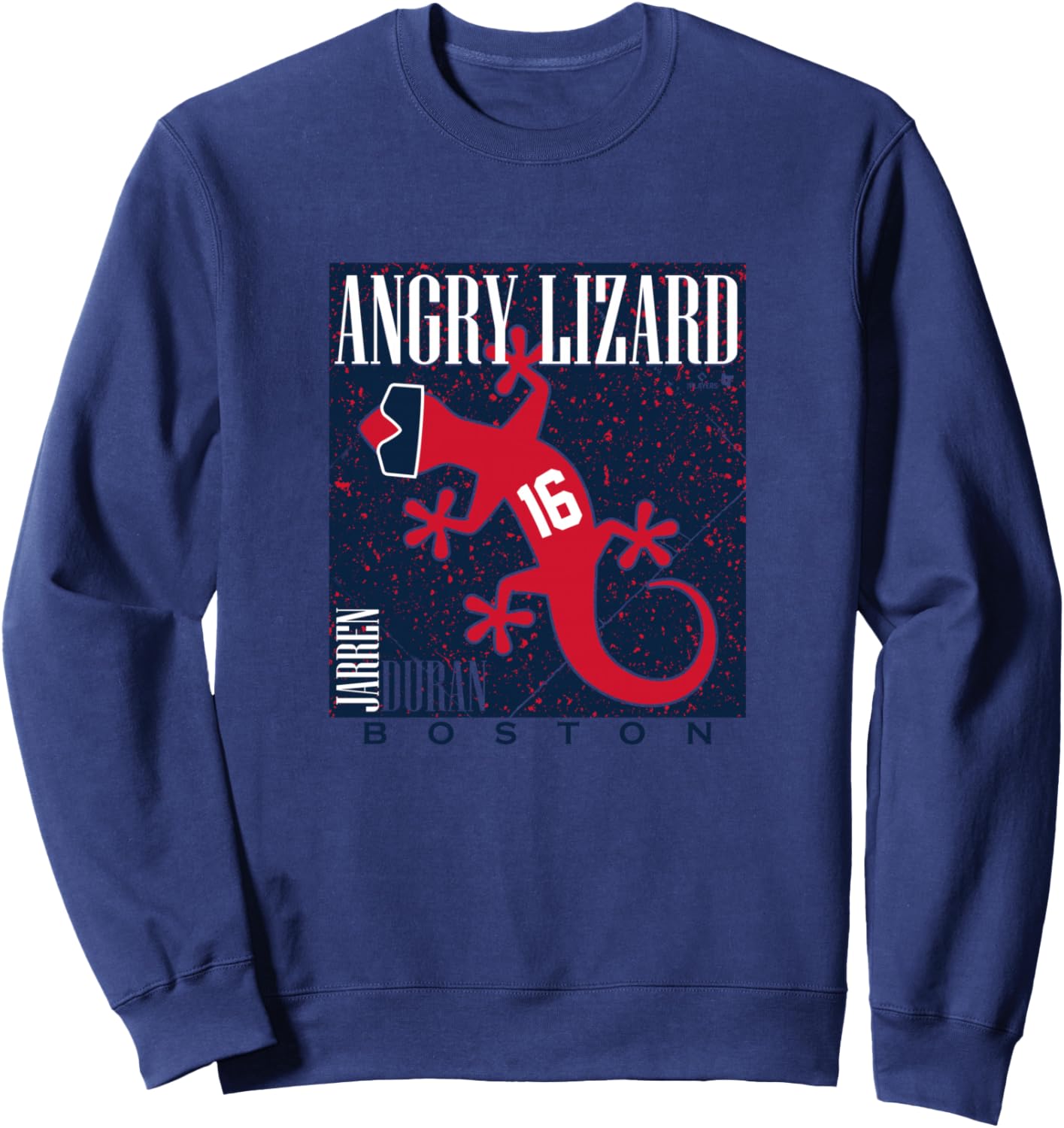 Jarren Duran - Angry Lizard - Boston Baseball Sweatshirt - Sweatshirt | Navy
