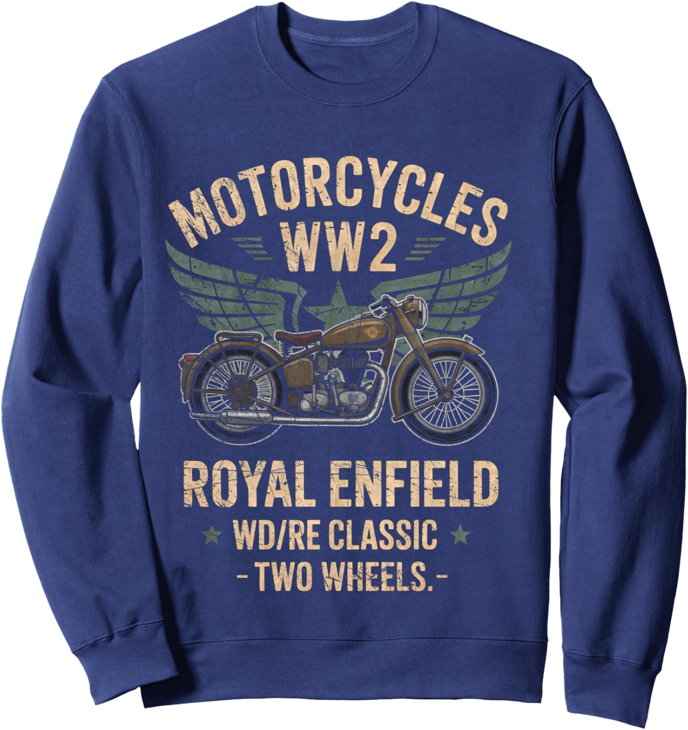 Royal Enfield WD/RE Classic Moto WW2 Sweatshirt - Sweatshirt | Navy