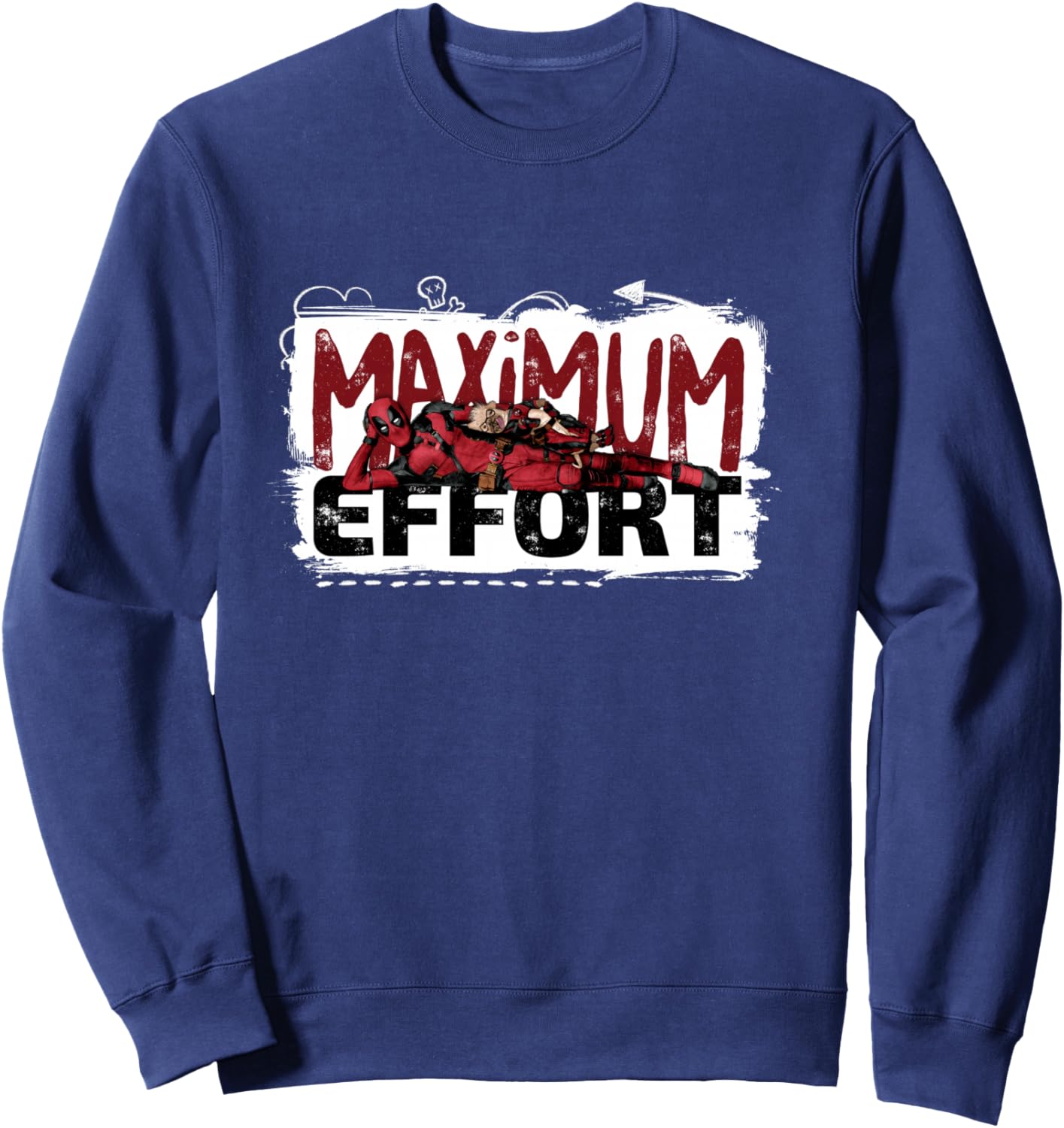 Marvel Studios Deadpool & Wolverine Dogpool Maximum Effort Sweatshirt - Sweatshirt | Navy