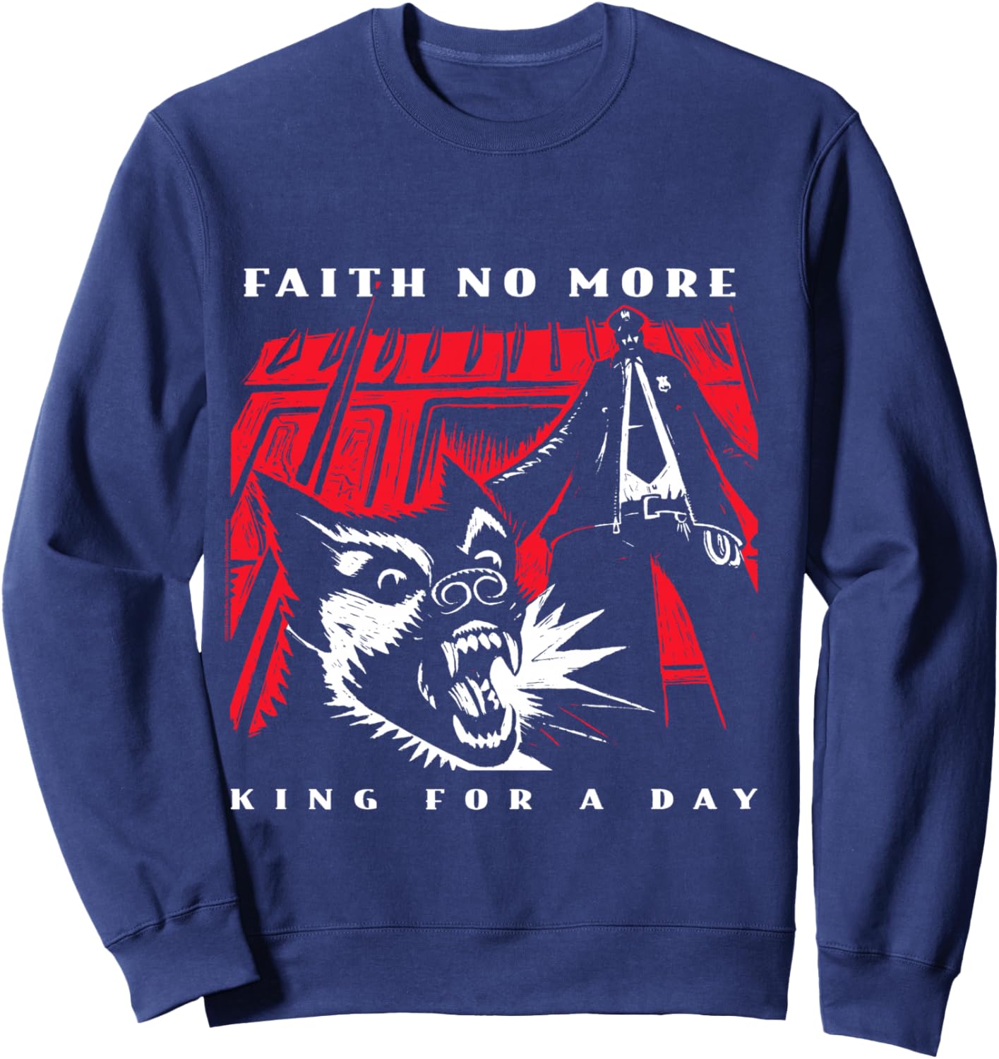 Official Faith No More King for A Day Alternative Metal Band Sweatshirt - Sweatshirt | Navy