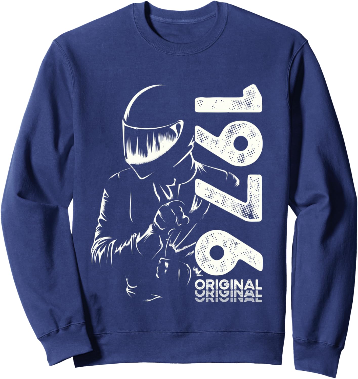 50th Anniversary Man Motorcycle Biker Biker 1976 Sweatshirt - Sweatshirt | Navy