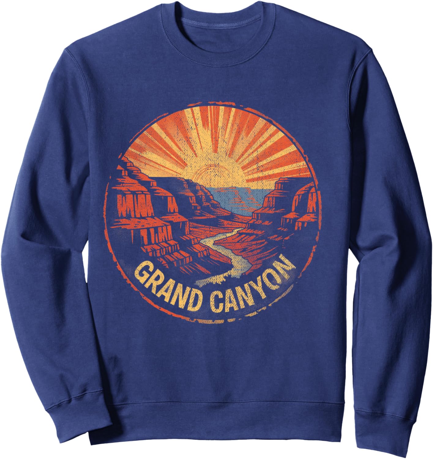 Grand Canyon - US National Park Vintage Men Women Kids Retro Sweatshirt - Sweatshirt | Navy