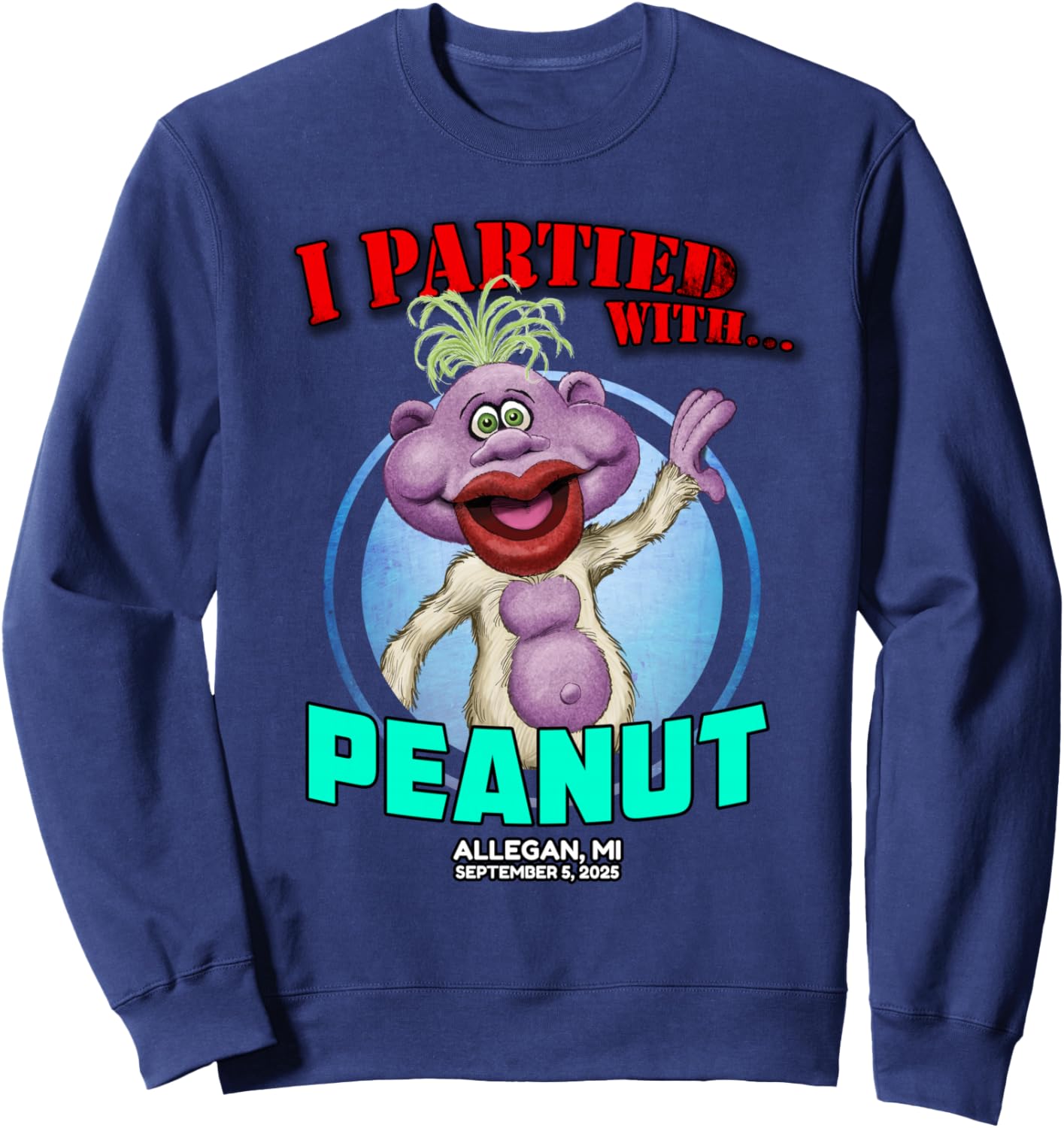 Peanut Allegan, MI (2025) Sweatshirt - Sweatshirt | Navy