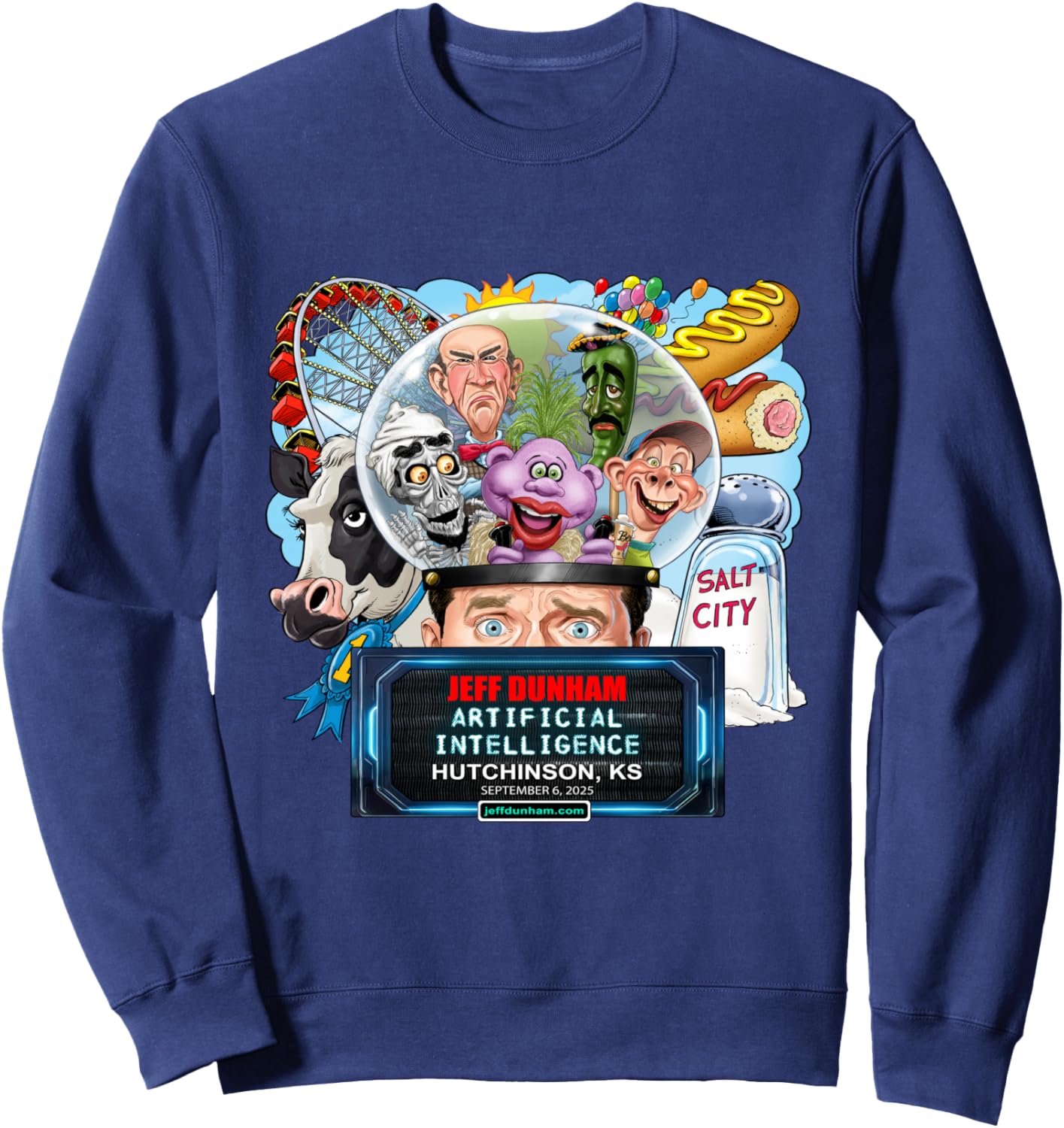 Jeff Dunham Hutchinson, KS (2025) Sweatshirt - Sweatshirt | Navy