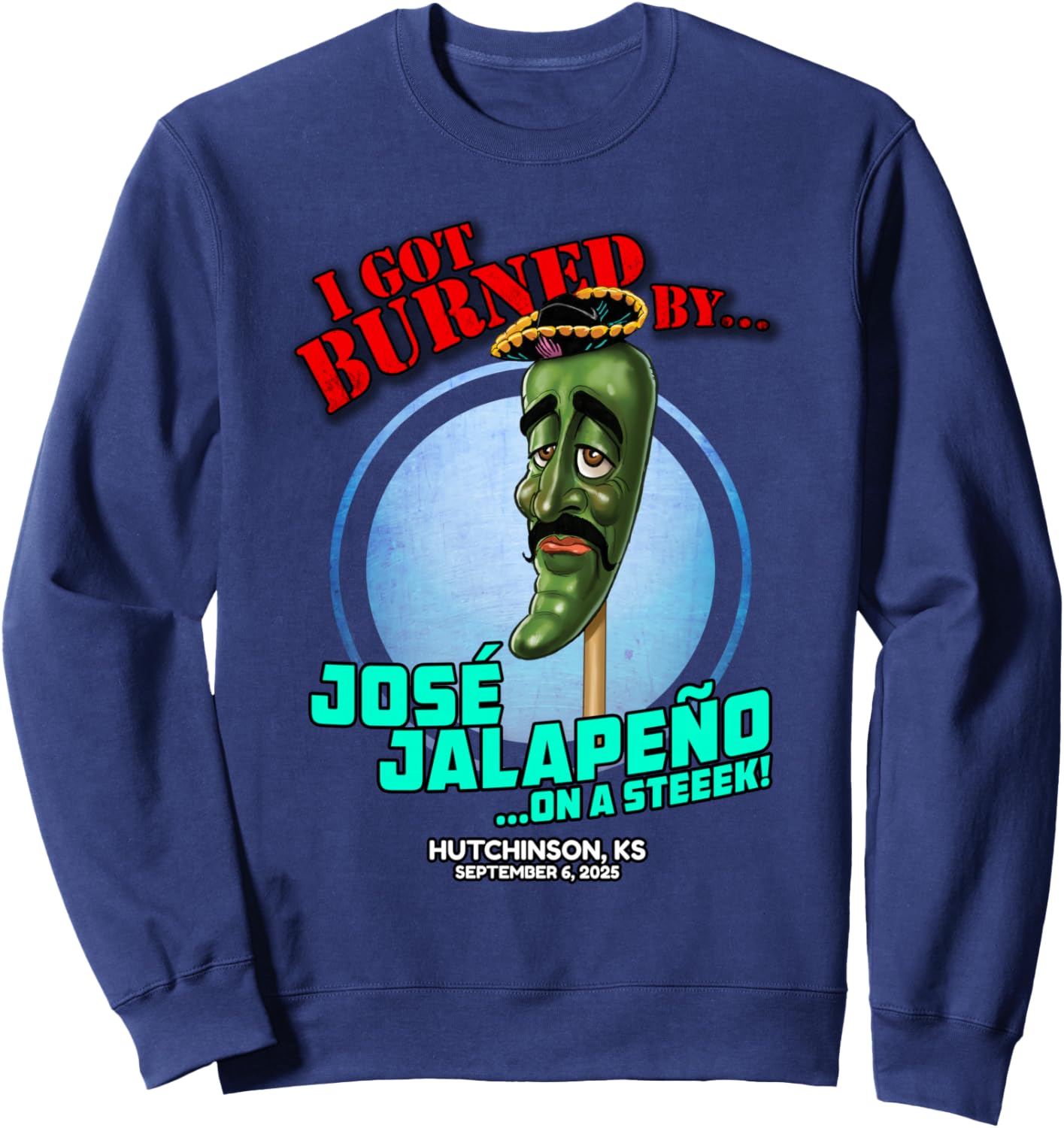 Jose Jalapeno On A Stick Hutchinson, KS (2025) Sweatshirt - Sweatshirt | Navy