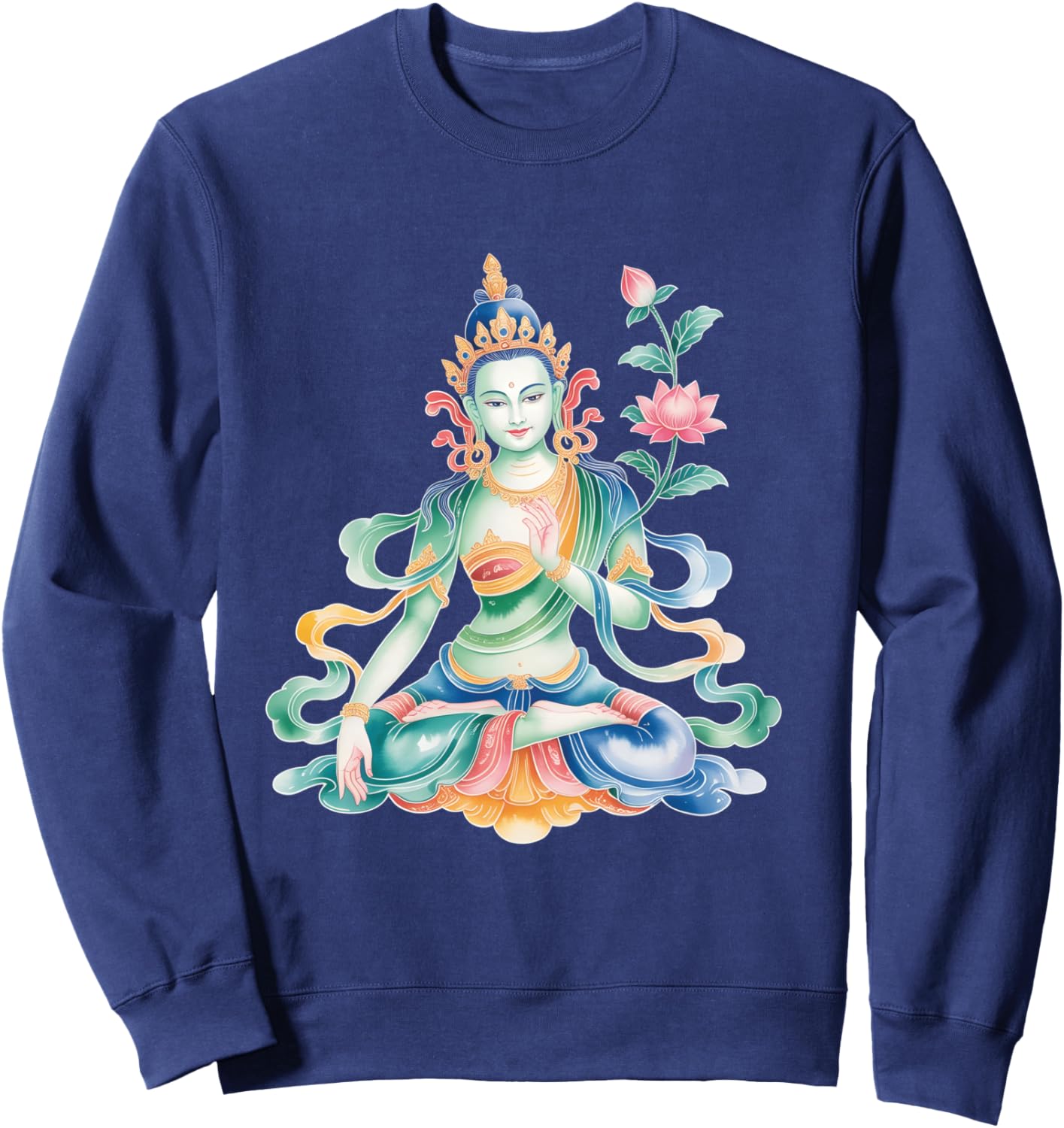 Tara Bouddhiste Manche Longue Sweatshirt - Sweatshirt | Navy