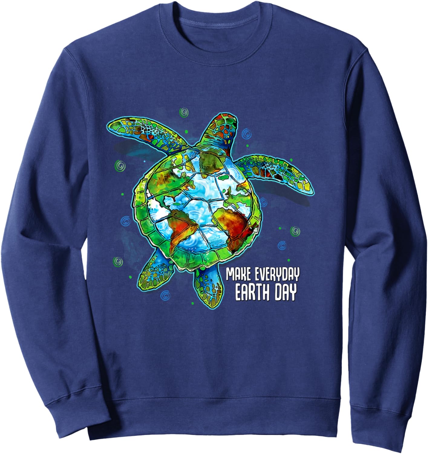 Happy Earth Day Shirt Cute Earth Day 2024 Men Women Kids Sweatshirt - Sweatshirt | Navy