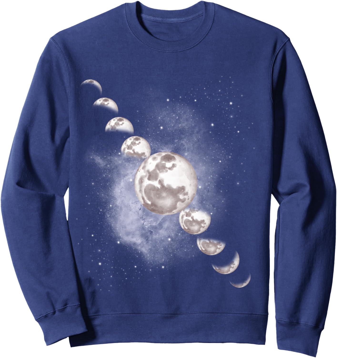 Phases De La Lune Astronomie Manche Longue Sweatshirt - Sweatshirt | Navy