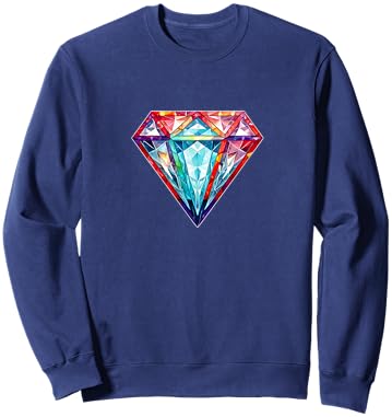 Diamond Black Black Men's Cool Shirts Sweatshirt - Sweatshirt | Navy