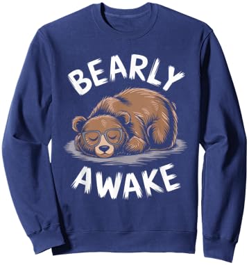 Bear Pajama Bearly Awake Sleep Sweatshirt - Sweatshirt | Navy