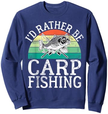 I’d Rather Be Carp Fishing Sweatshirt - Sweatshirt | Navy