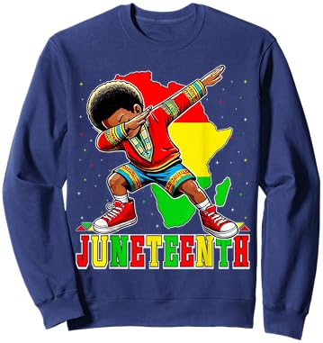 I Am Black History Dabbing Kid Juneteenth Kids Boys Sweatshirt - Sweatshirt | Navy