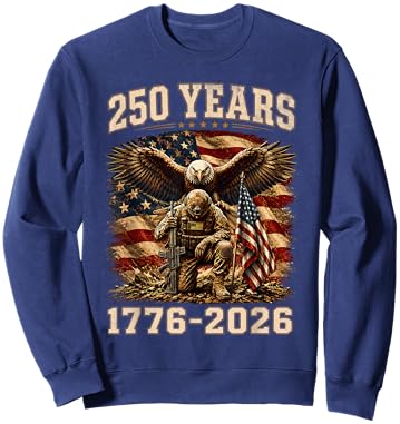250 Anniversary USA Patriotic 250 Years American 4th of July Sweatshirt - Sweatshirt | Navy