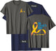 On Clyde's Side (original) | Two Sided Cancer Ribbon T-Shirt - T-Shirt | Navy