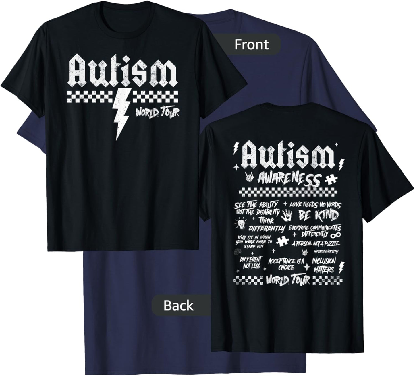 Autism World Tour Autism Awareness Mom Mama Be Kind T-Shirt - T-Shirt | Navy