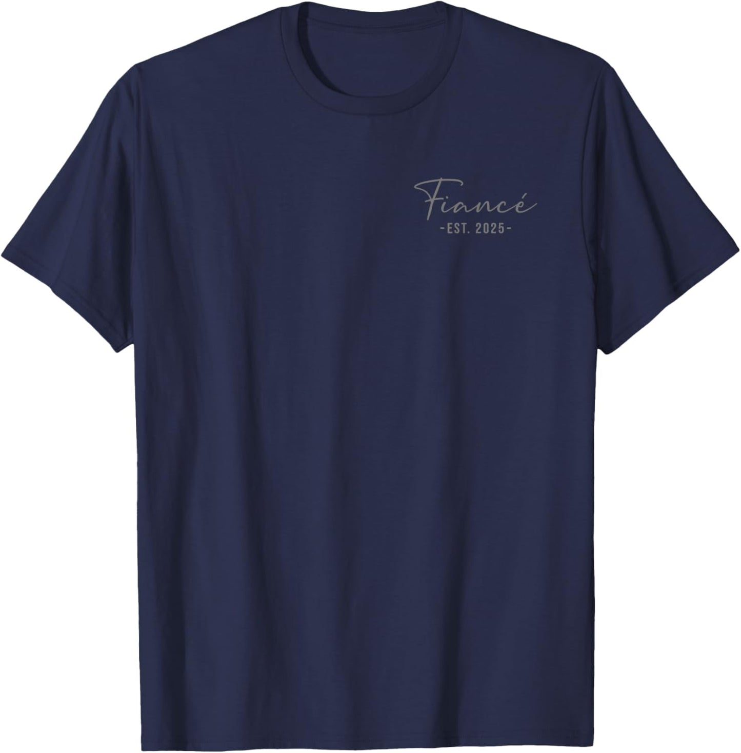 Matching Getting Ready Fiancee Fiance Wedding Black -Adults T-Shirt - T-Shirt | Navy