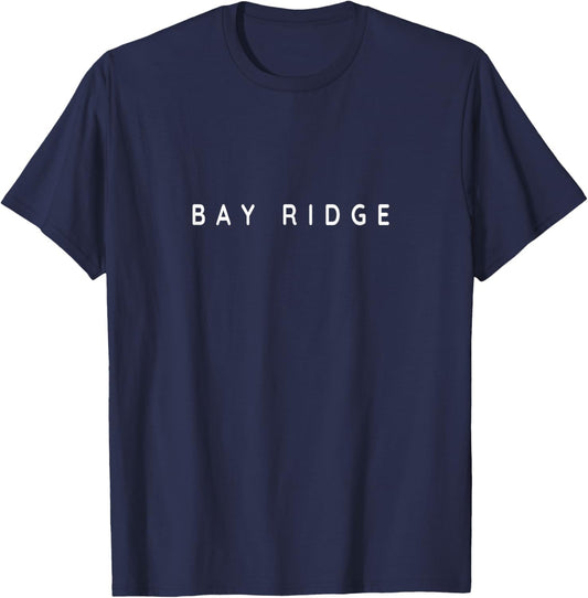Bay Ridge Souvenir / Proud New Yorkers Minimalist Font T-Shirt - T-Shirt | Navy