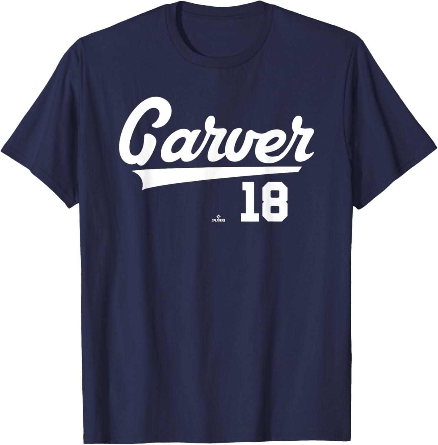 Player Name Swoosh Mitch Garver Seattle Baseball MLBPA T-Shirt - T-Shirt | Navy