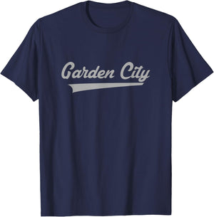 Garden City High School Vintage Swoosh T-Shirt - T-Shirt | Navy