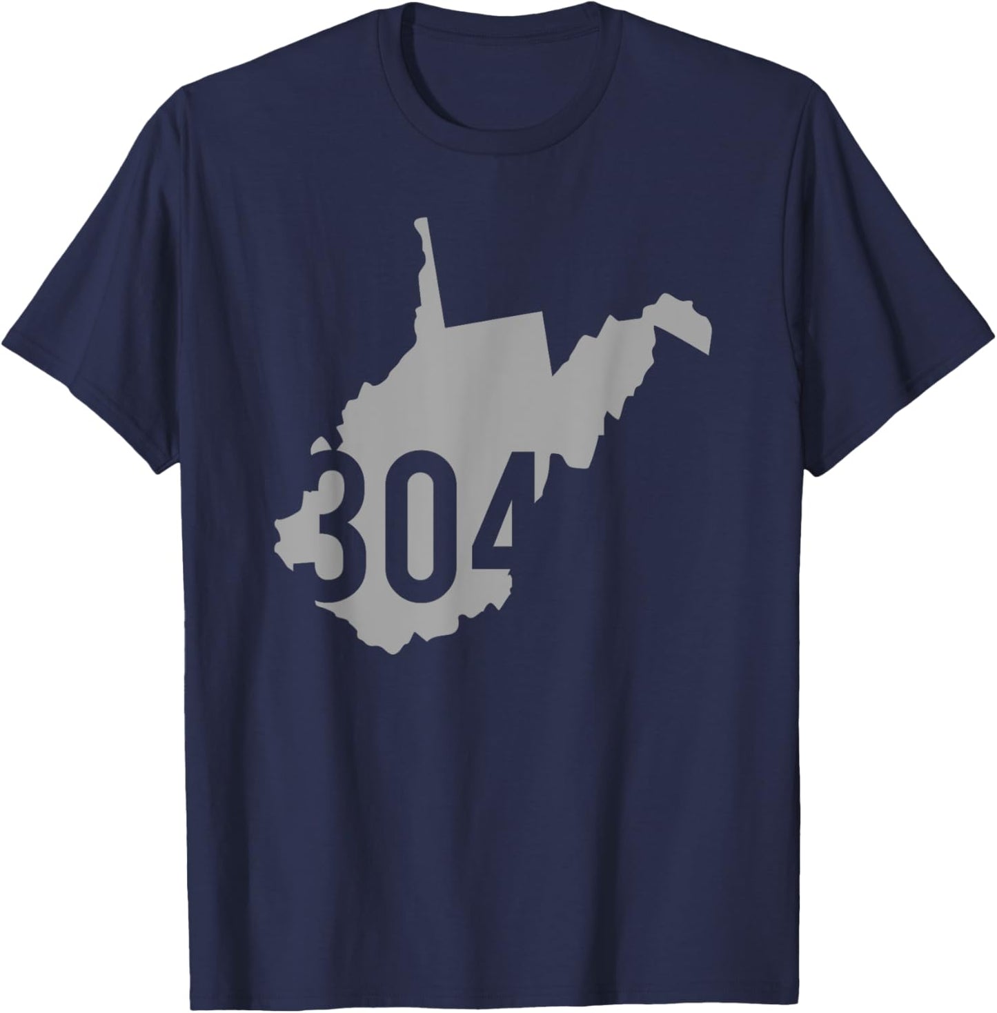 304 Area Code, Charleston, Huntington, Morgantown, WV T-Shirt - T-Shirt | Navy
