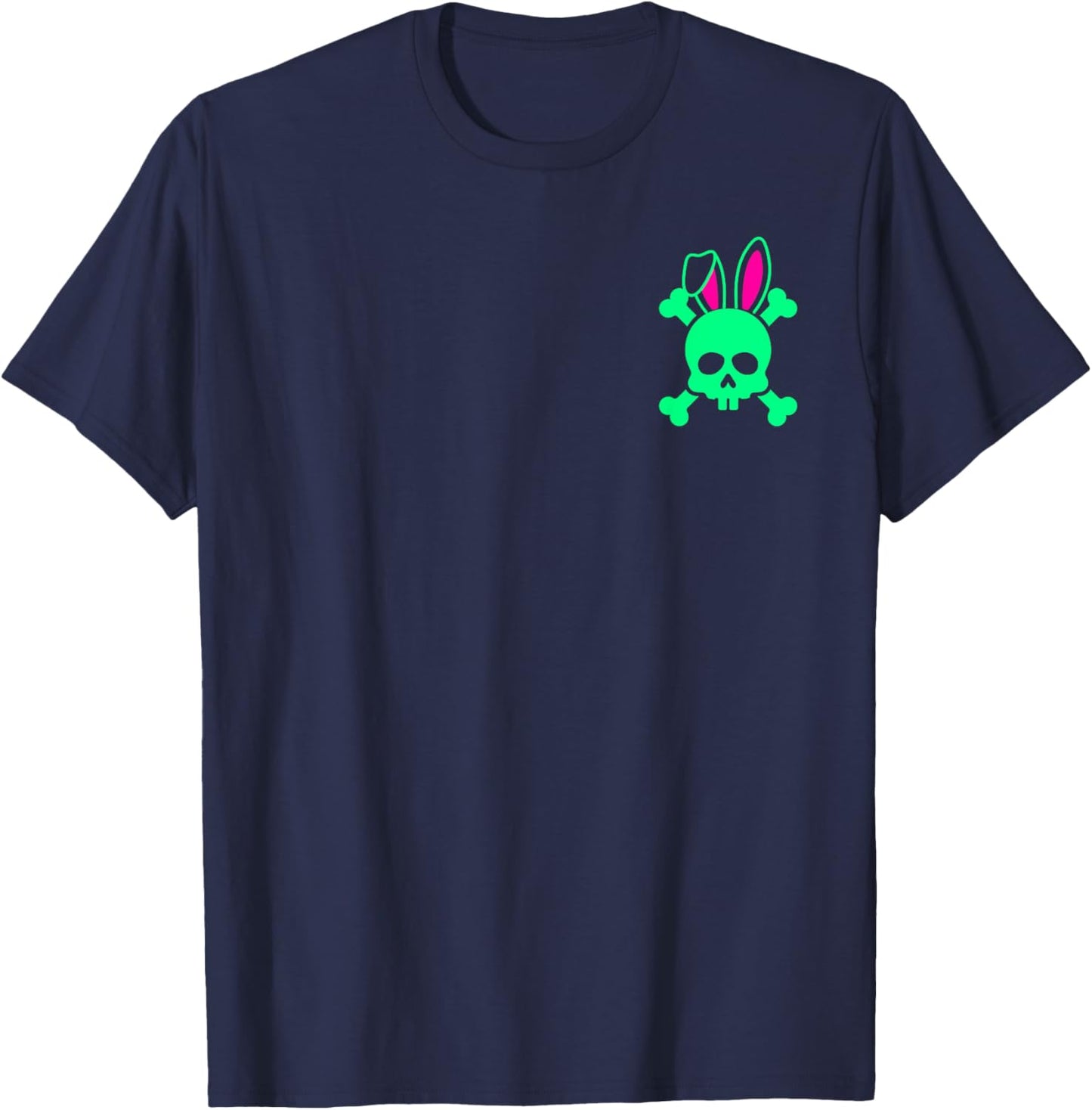 Funny Rabbit Pirate Skull With Crossbones T-Shirt - T-Shirt | Navy