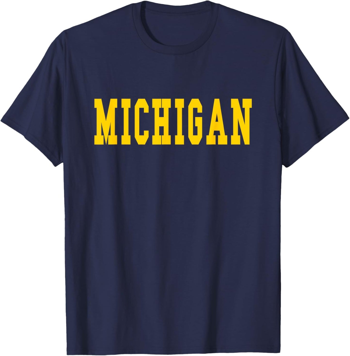 Michigan - Throwback Design - Classic T-Shirt - T-Shirt | Navy