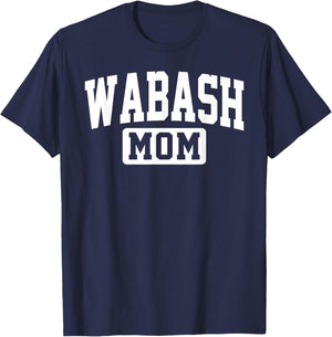 Wabash College Mom Mother Arch Vintage Family Men Women T-Shirt - T-Shirt | Navy