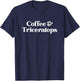 Coffee and Triceratops or Dinosaur or Women T-Shirt - T-Shirt | Navy