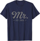 Mr Est. 2025 Just Married Wedding Husband Matching Mr & Mrs T-Shirt - T-Shirt | Navy
