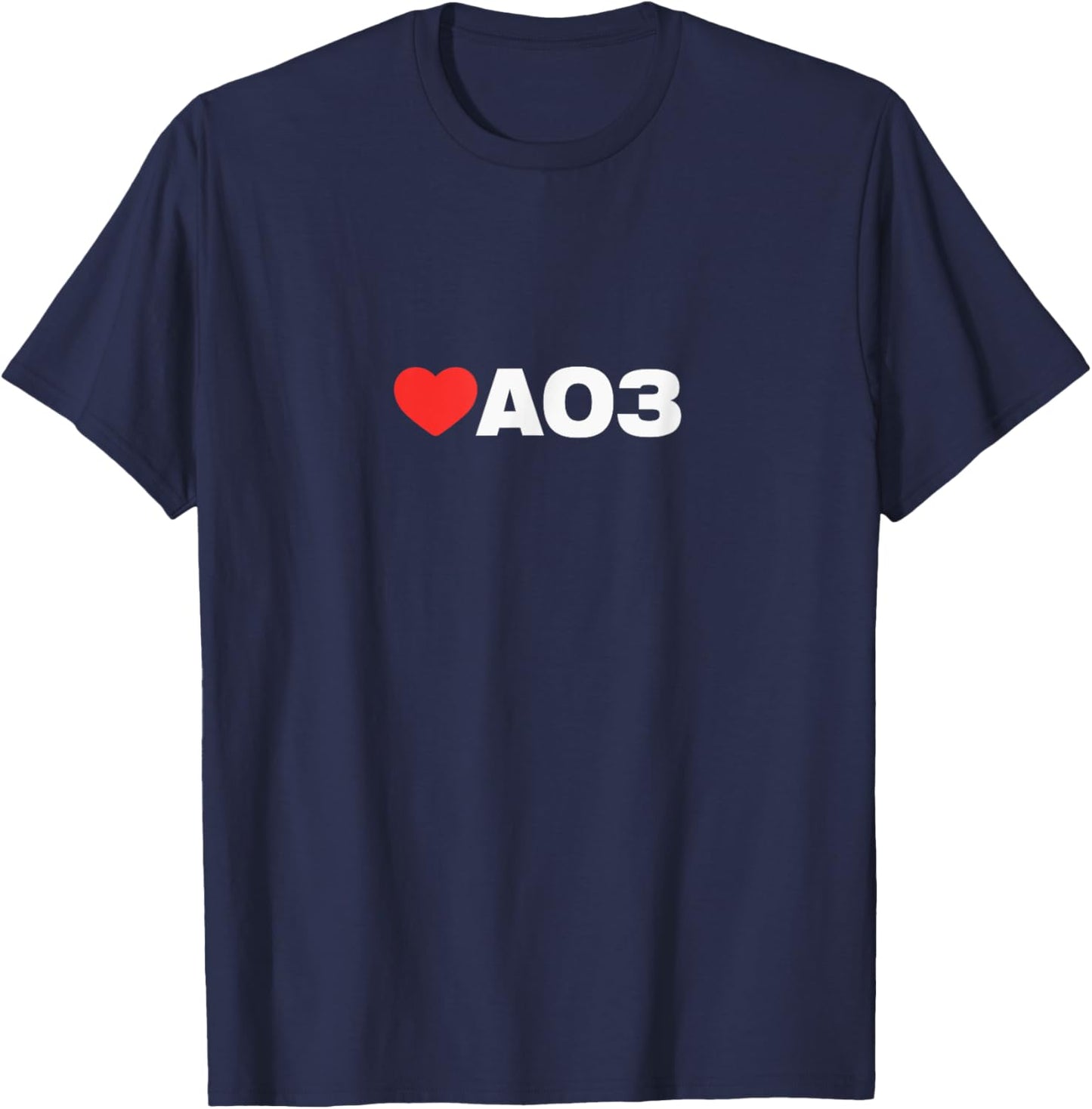 AO3 Love - Like Heart Your Best Favorite: AO3 T-Shirt - T-Shirt | Navy