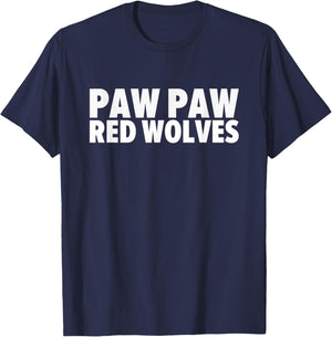 Paw Paw Red Wolves Bold T-Shirt - T-Shirt | Navy