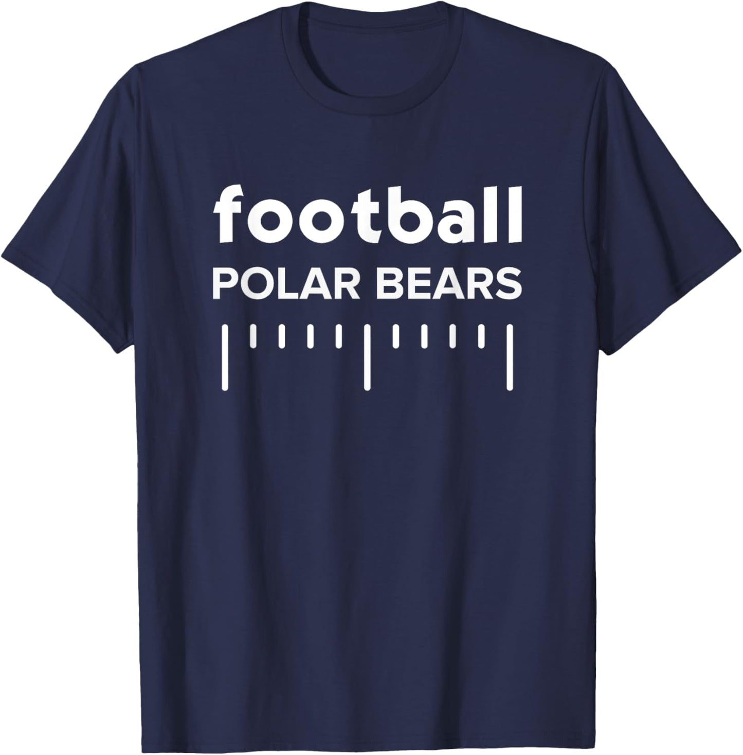 Bracken County Polar Bears Football Lines HS T-Shirt - T-Shirt | Navy