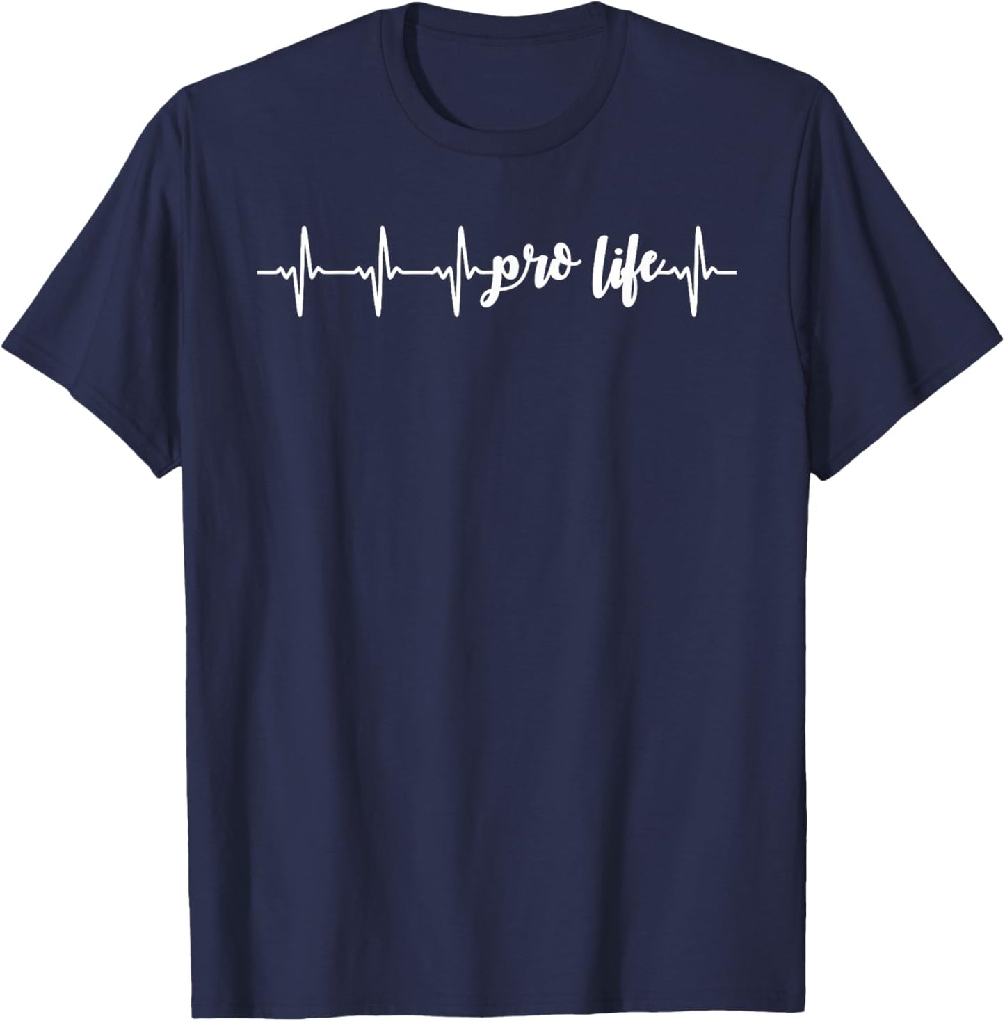 Pro Life Heartbeat Pro-Life Advocate T-Shirt - T-Shirt | Navy