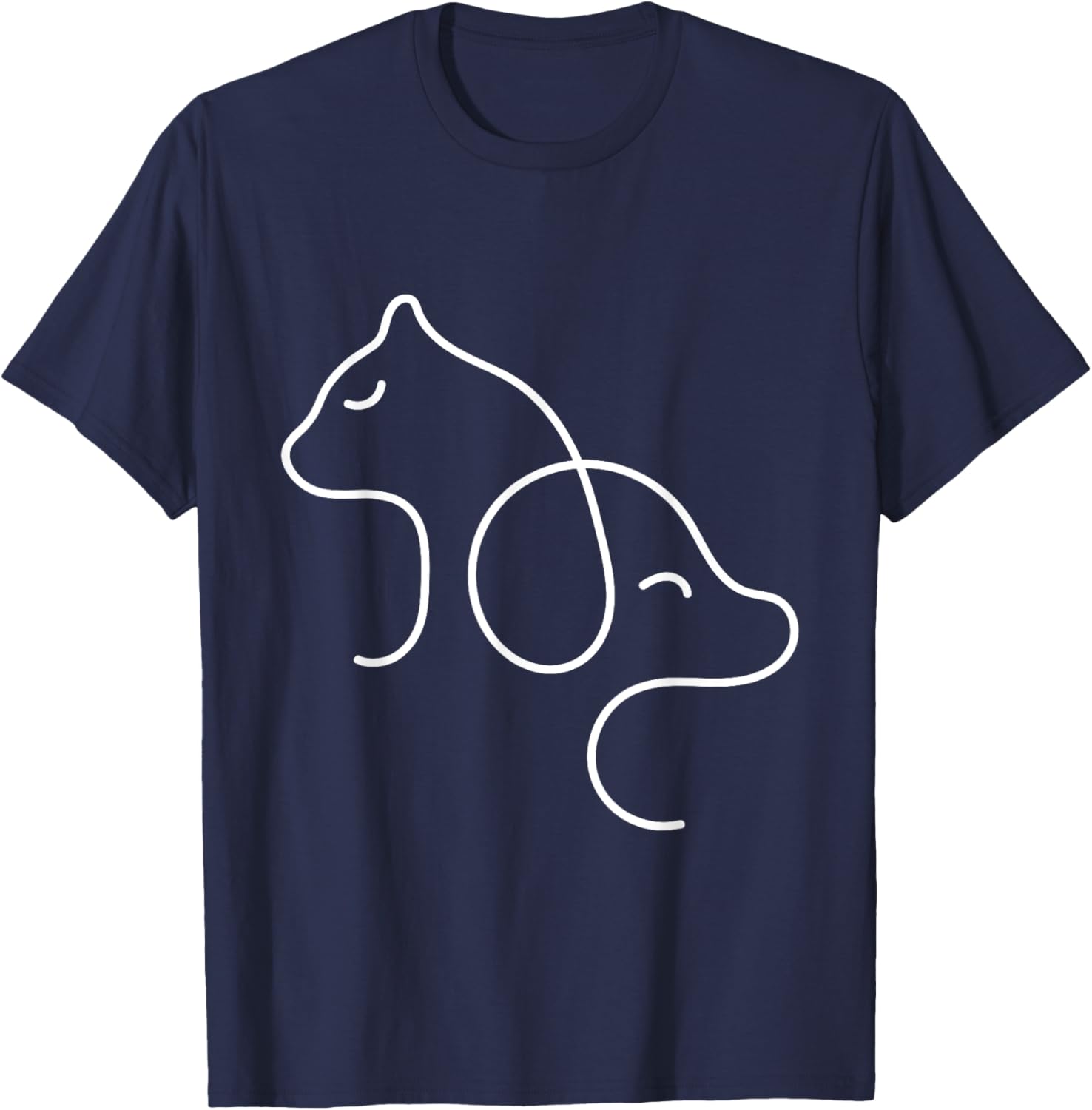 Dog Puppy and Baby Cat Heart - Animal Dog & Cat Heart Men Women Kids T-Shirt - T-Shirt | Navy