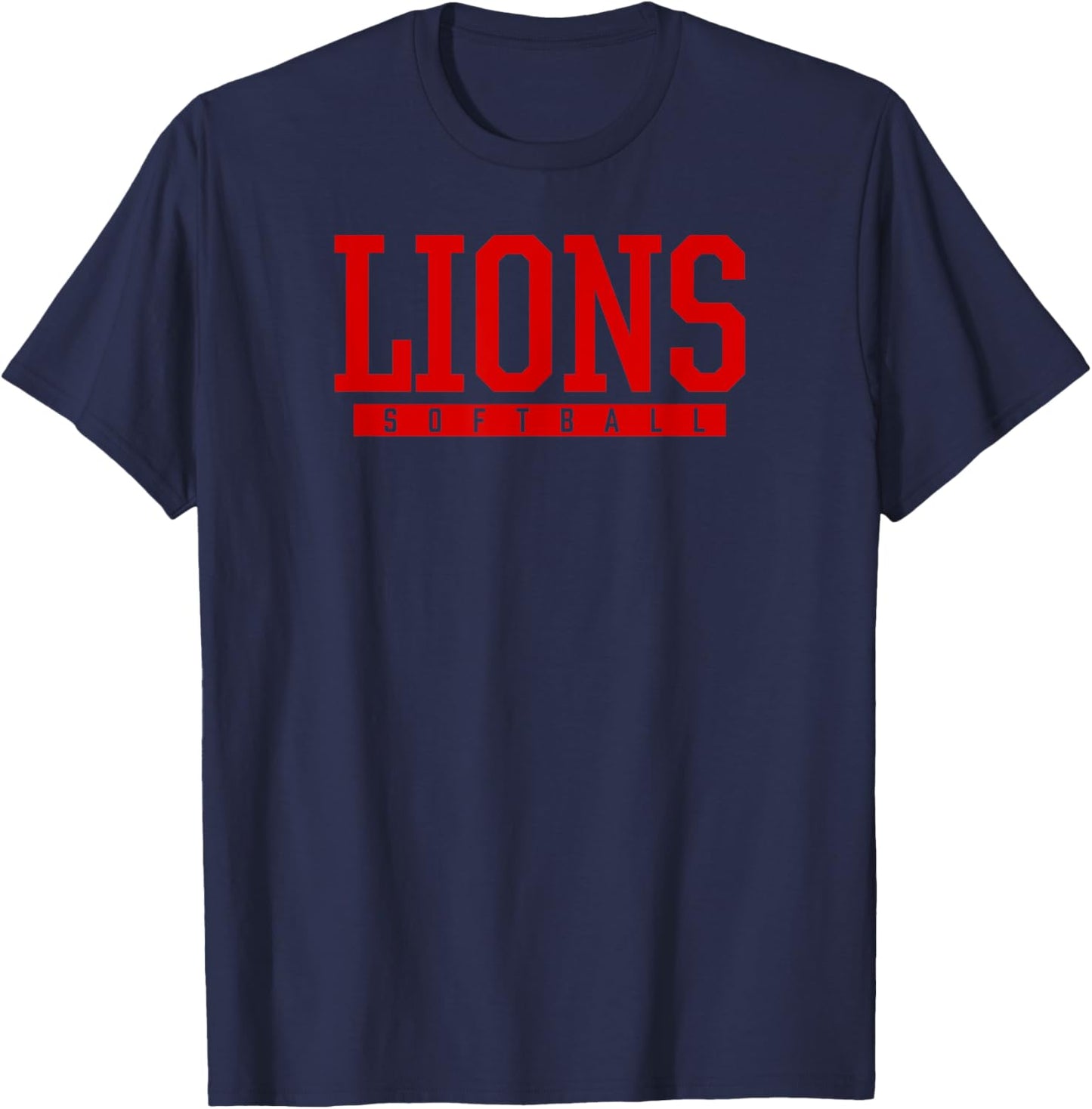 Lincoln Lions Softball HS T-Shirt - T-Shirt | Navy