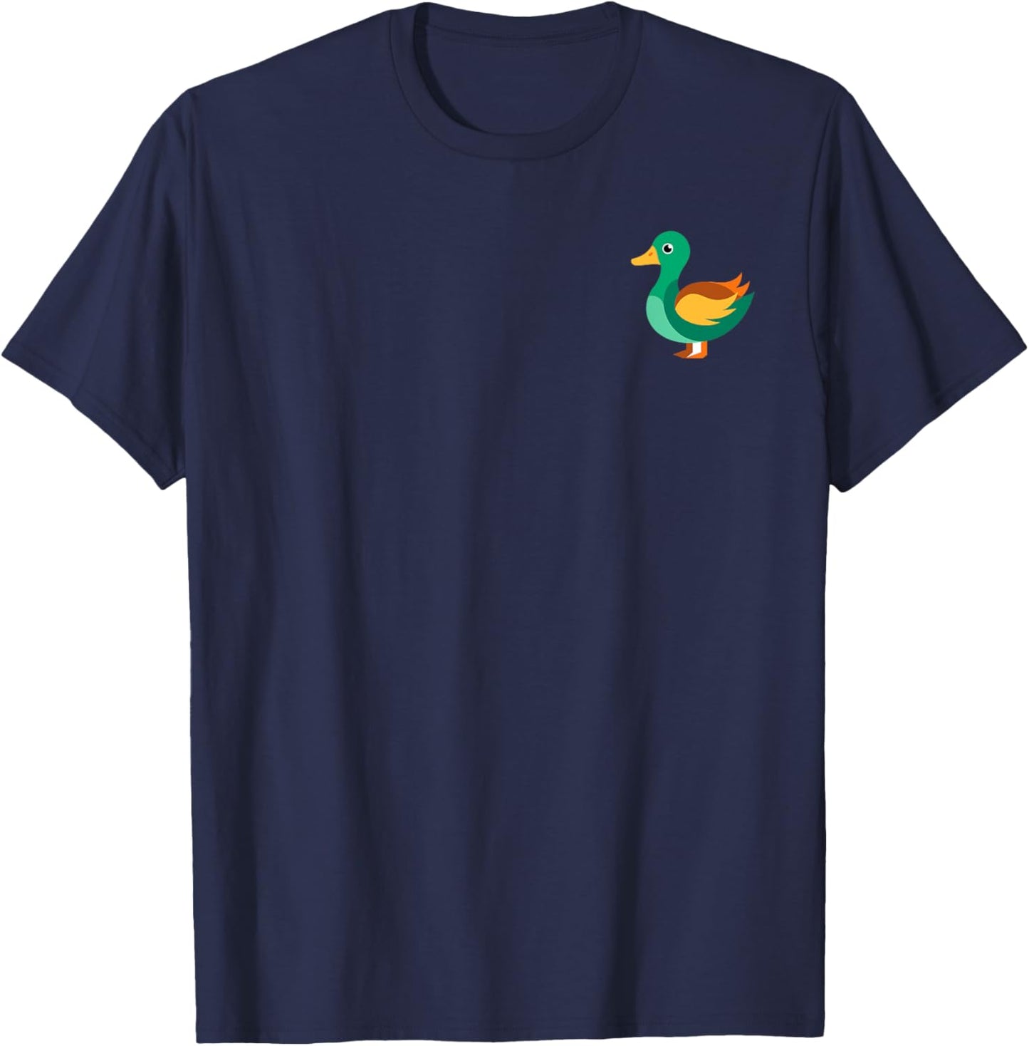 Duck in the Pocket Left Chest Nature Graphic design T-Shirt - T-Shirt | Navy