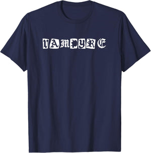 Vampyre Horror Gothic Punk Vampire T-Shirt - T-Shirt | Navy