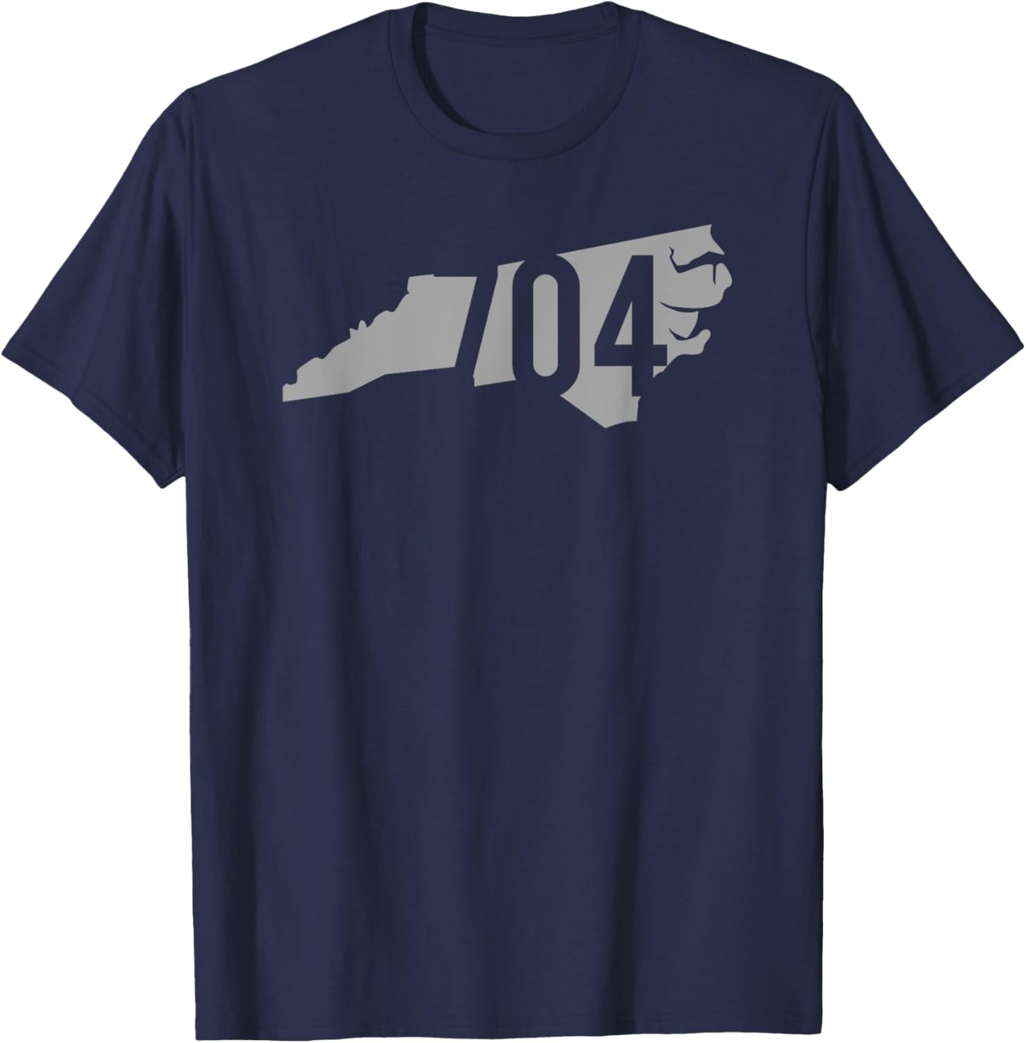704 Area Code, Charlotte, Concord, Gastonia, North Carolina T-Shirt - T-Shirt | Navy