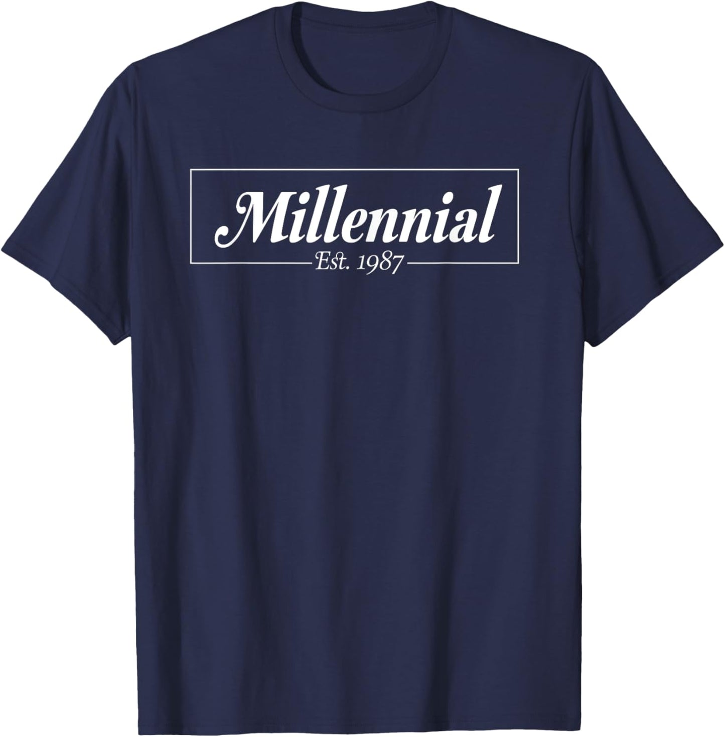 Millennial Established 1987 Birth Year T-Shirt - T-Shirt | Navy