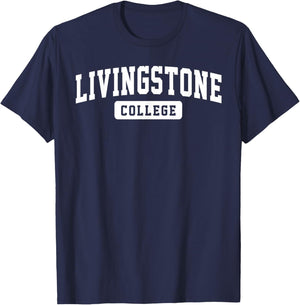 Livingstone College Arch Vintage Classic Design Gifts Men T-Shirt - T-Shirt | Navy