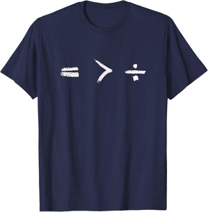 Equality is Better than Division Equal Rights Math Symbol T-Shirt - T-Shirt | Navy