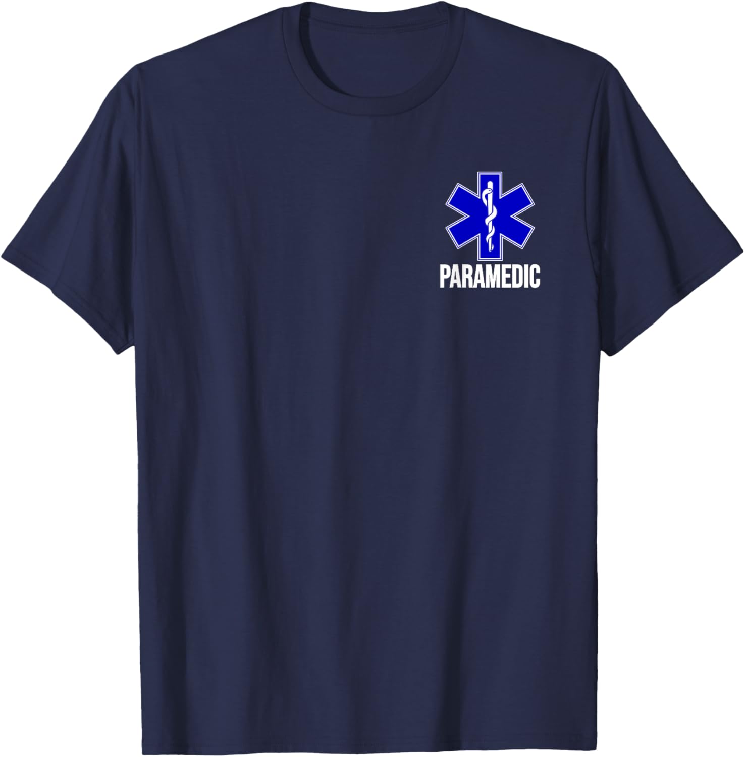 Paramedic Star of Life EMT EMS Ambulance Uniform Costume T-Shirt - T-Shirt | Navy