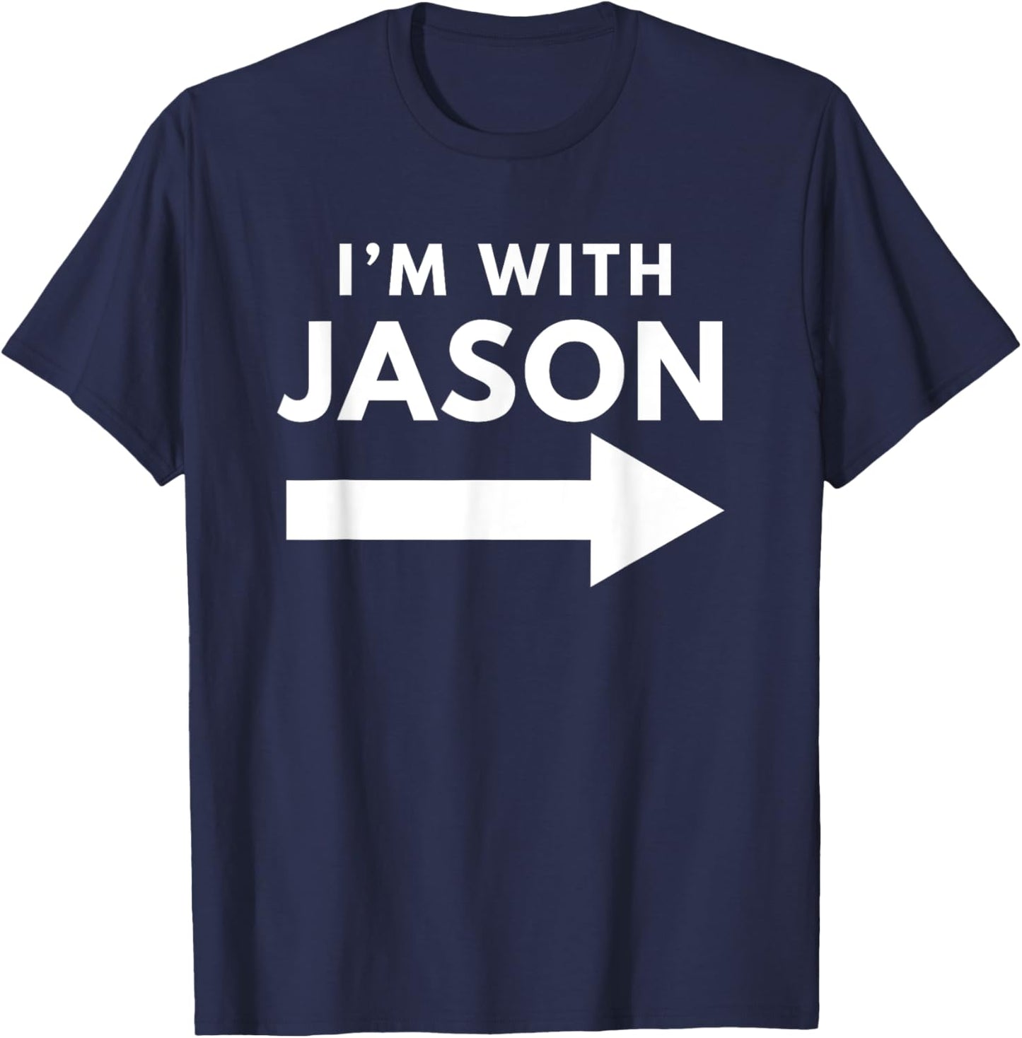 I'm With Jason Funny Group Couples Halloween Costume T-Shirt - T-Shirt | Navy