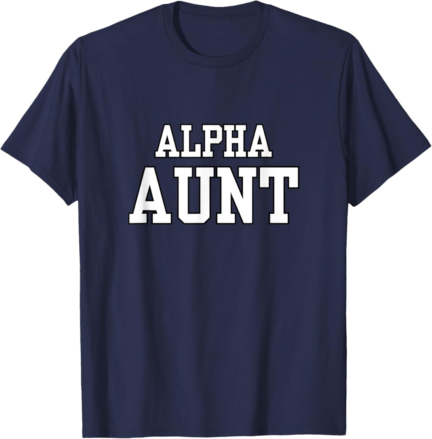 Alpha Aunt Wolf Matching Family Tribe Wolves Moon Auntie T-Shirt - T-Shirt | Navy